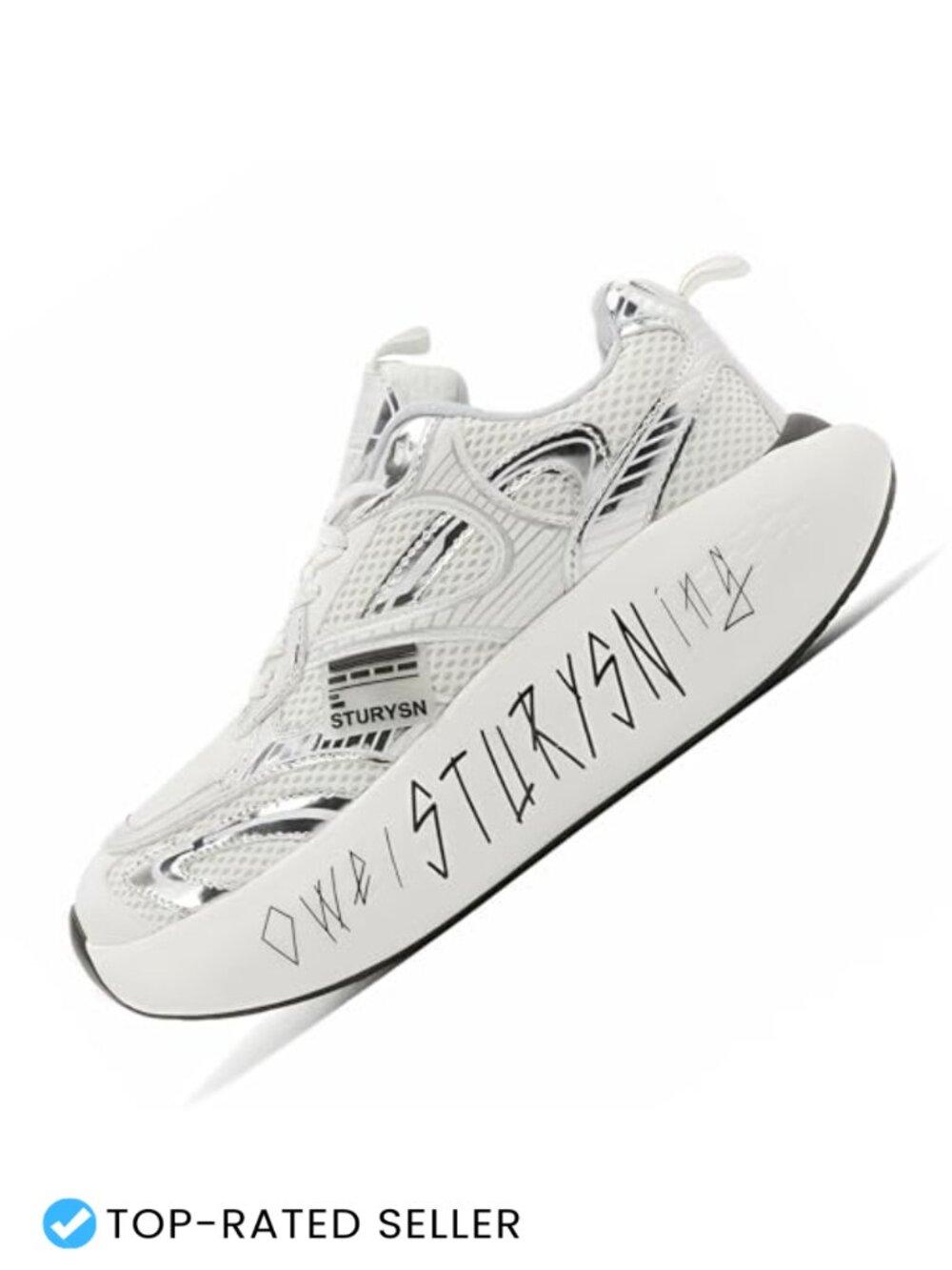 Chunky Platform Sneakers 2.3in Height Boost Breathable Mesh Walking Trainers